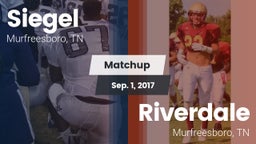 Matchup: Siegel  vs. Riverdale  2017