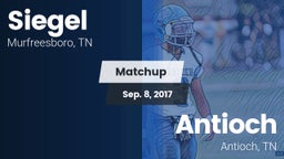 Matchup: Siegel  vs. Antioch  2017