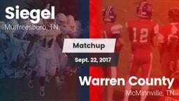 Matchup: Siegel  vs. Warren County  2017