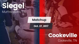 Matchup: Siegel  vs. Cookeville  2017