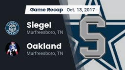 Recap: Siegel  vs. Oakland  2017
