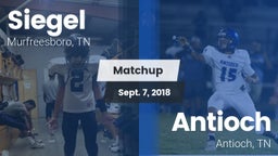 Matchup: Siegel  vs. Antioch  2018