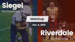 Matchup: Siegel  vs. Riverdale  2019