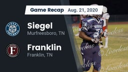 Recap: Siegel  vs. Franklin  2020