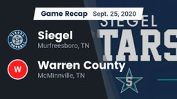 Recap: Siegel  vs. Warren County  2020