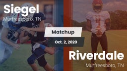 Matchup: Siegel  vs. Riverdale  2020