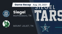 Recap: Siegel  vs.  2021