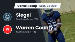 Recap: Siegel  vs. Warren County  2021