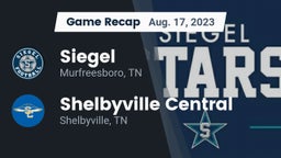 Recap: Siegel  vs. Shelbyville Central  2023
