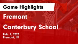 Fremont  vs Canterbury School Game Highlights - Feb. 4, 2023