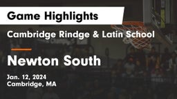 Cambridge Rindge & Latin School vs Newton South  Game Highlights - Jan. 12, 2024