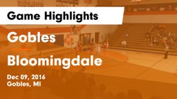 Gobles  vs Bloomingdale Game Highlights - Dec 09, 2016