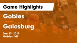 Gobles  vs Galesburg  Game Highlights - Jan 13, 2017