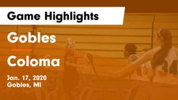 Gobles  vs Coloma  Game Highlights - Jan. 17, 2020
