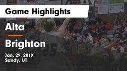 Alta  vs Brighton  Game Highlights - Jan. 29, 2019