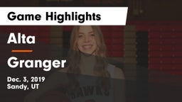 Alta  vs Granger Game Highlights - Dec. 3, 2019