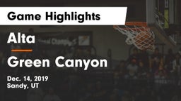 Alta  vs Green Canyon  Game Highlights - Dec. 14, 2019