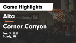Alta  vs Corner Canyon  Game Highlights - Jan. 3, 2020