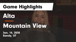 Alta  vs Mountain View  Game Highlights - Jan. 14, 2020