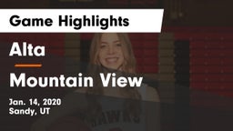 Alta  vs Mountain View  Game Highlights - Jan. 14, 2020