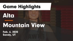 Alta  vs Mountain View  Game Highlights - Feb. 6, 2020