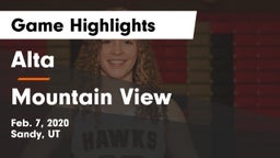 Alta  vs Mountain View  Game Highlights - Feb. 7, 2020