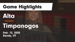 Alta  vs Timpanogos  Game Highlights - Feb. 13, 2020