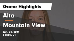Alta  vs Mountain View  Game Highlights - Jan. 21, 2021