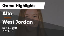 Alta  vs West Jordan  Game Highlights - Nov. 23, 2021