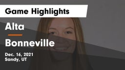 Alta  vs Bonneville  Game Highlights - Dec. 16, 2021