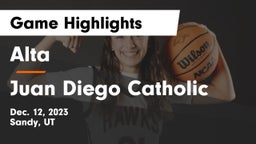 Alta  vs Juan Diego Catholic  Game Highlights - Dec. 12, 2023