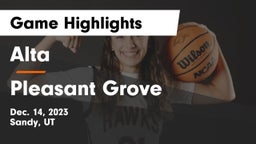 Alta  vs Pleasant Grove  Game Highlights - Dec. 14, 2023