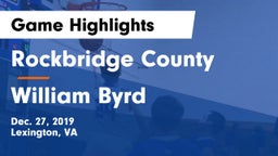Rockbridge County  vs William Byrd  Game Highlights - Dec. 27, 2019
