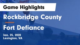 Rockbridge County  vs Fort Defiance  Game Highlights - Jan. 25, 2020
