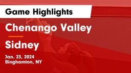 Chenango Valley  vs Sidney  Game Highlights - Jan. 23, 2024