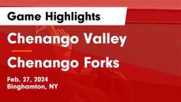 Chenango Valley  vs Chenango Forks  Game Highlights - Feb. 27, 2024
