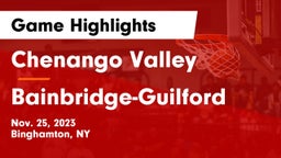 Chenango Valley  vs Bainbridge-Guilford  Game Highlights - Nov. 25, 2023