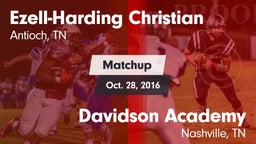 Matchup: Ezell-Harding vs. Davidson Academy  2016