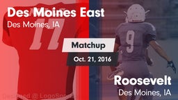 Matchup: Des Moines East vs. Roosevelt  2016