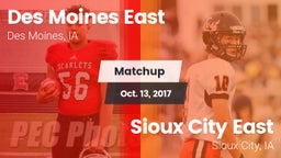 Matchup: Des Moines East vs. Sioux City East  2017