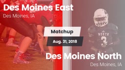 Matchup: Des Moines East vs. Des Moines North  2018