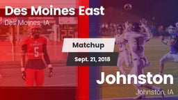 Matchup: Des Moines East vs. Johnston  2018