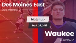 Matchup: Des Moines East vs. Waukee  2018