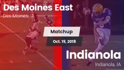 Matchup: Des Moines East vs. Indianola  2018