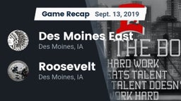 Recap: Des Moines East  vs. Roosevelt  2019