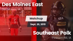 Matchup: Des Moines East vs. Southeast Polk  2019