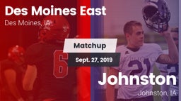 Matchup: Des Moines East vs. Johnston  2019