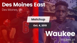 Matchup: Des Moines East vs. Waukee  2019