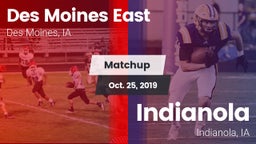 Matchup: Des Moines East vs. Indianola  2019