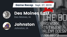 Recap: Des Moines East  vs. Johnston  2019